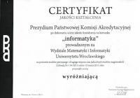 Informatyka certyfikat